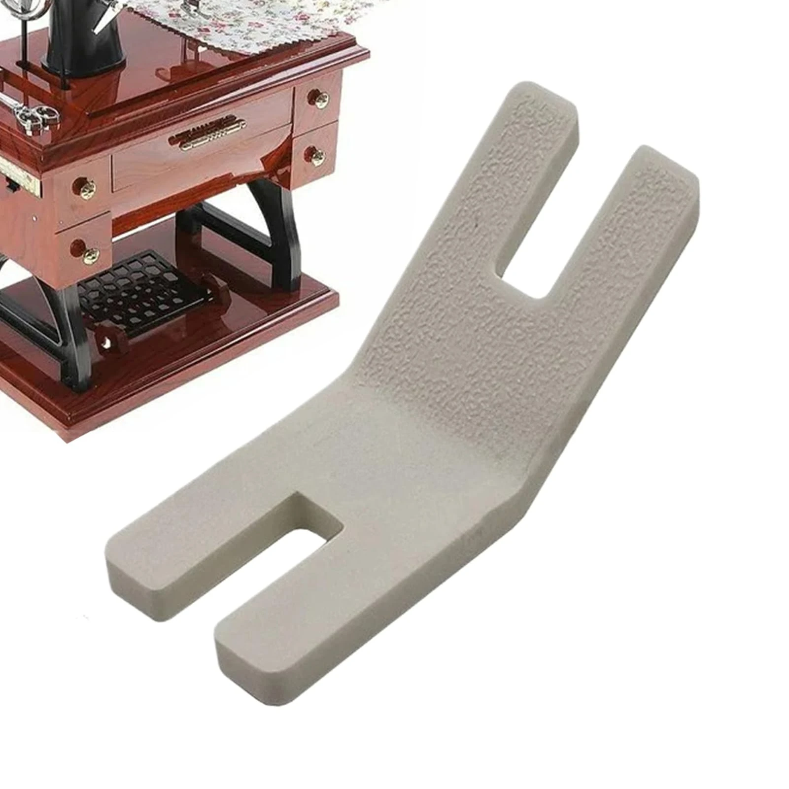 SEAM JUMPER - FLASH PLATE PRESSOR FOOT | This sewing accessory features a tool for jeans that ensures consistent stitching without interruption of denim and layered materials. Ruting Machine