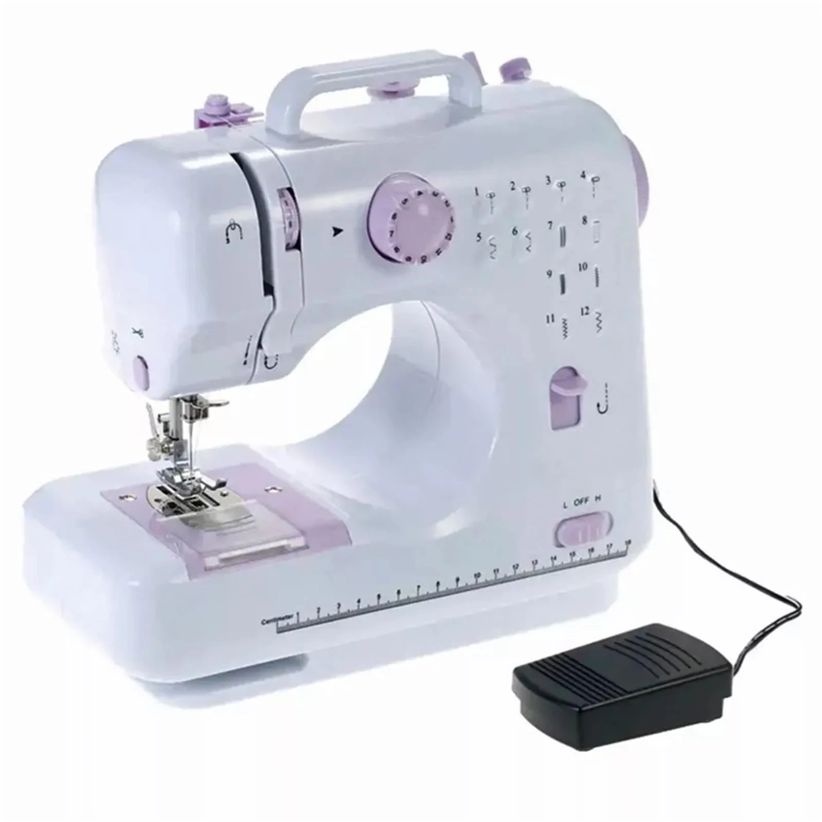 Sewing Machine for Beginners,12 Stitch Electronic Sewing Machines,Mini Sewing Machine Double-line Two-speed Reverse Stitch