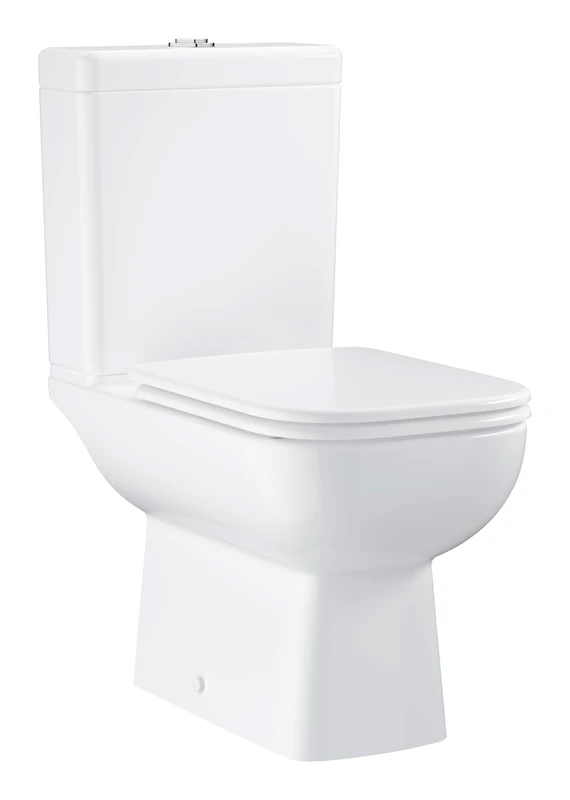 GROHE StartEdge Ceramic Floor Standing WC Bundle Close Coupled Toilet Pan and Cistern, White, 39951000