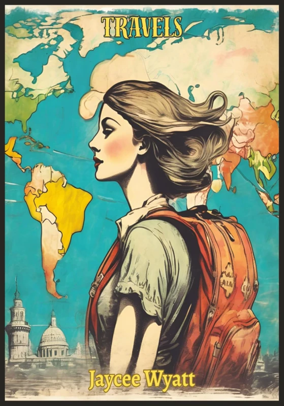 TRAVELS: Blank Travel Journal | Write Your Own Travel Thoughts and Memories | Artwork Travel Notebook