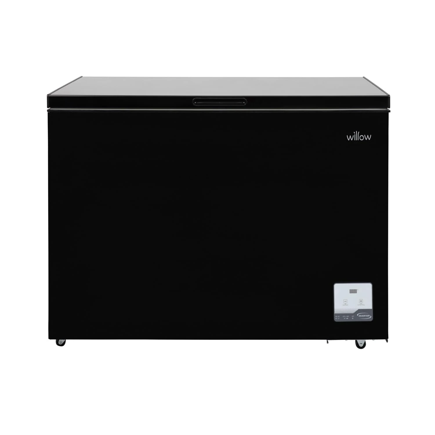 Willow W300CFB 292L Freestanding Chest Freezer with Removable Storage Basket, Electronic Thermostat, 4* Freezer Rating, Low Noise - Black