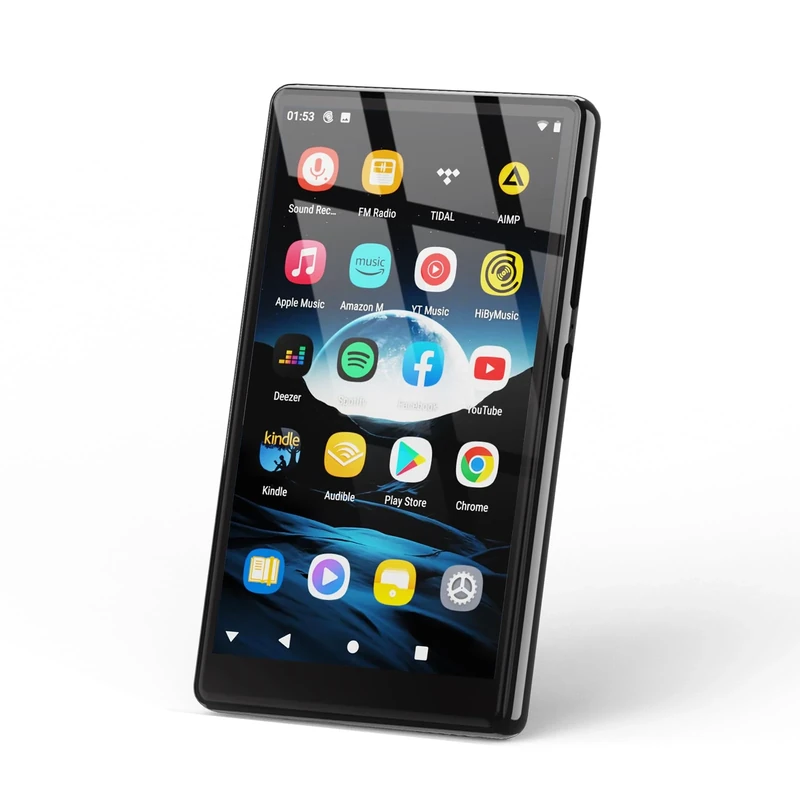 160GB MP3 Player with Bluetooth and WiFi, 5" Android MP4 Player, Kids Player with Speakers, Music Player with Spotify, YouTube, Play Store (Black)