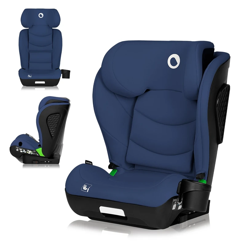 LIONELO Child Car Seat Neal I-Size from 3 to 12 Years (Group 2/3,100 to 150 cm) ISOFIX or Car Safety Belt Installation, Adjustable Headrest, Side Impact Protection, Armrests, R129