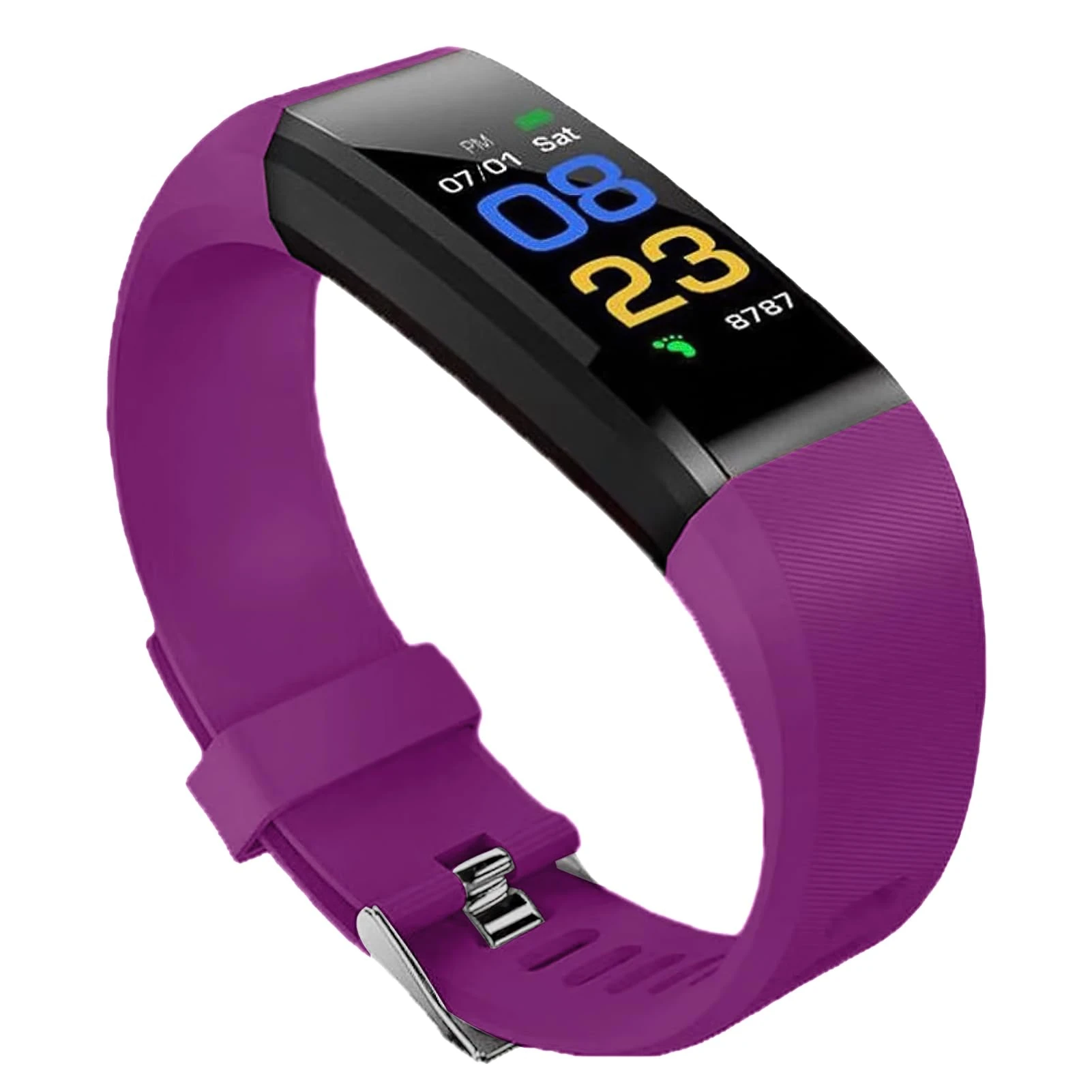 Smart Bracelet Fitness Tracker Watch Activity Tracker with Heart Rate Sleep Monitor Blood Oxygen Monitor IP67 Waterproof Stopwatch Step Calories Counter Fitness Watch Pedometer Women Men (Purple)