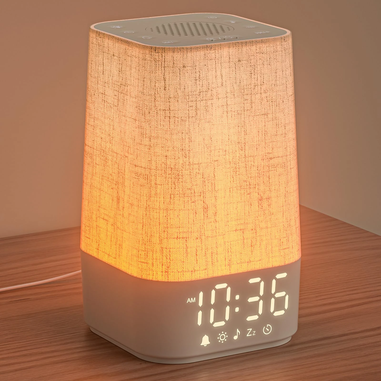 LIORQUE Sunrise Alarm Clock Wake Up Light with 30 Soothing Sounds Dimmable Display, Bedside Digital Alarm Clocks Mains Powered, Night Light for Kids Adults, White Noise Machine for Sleeping