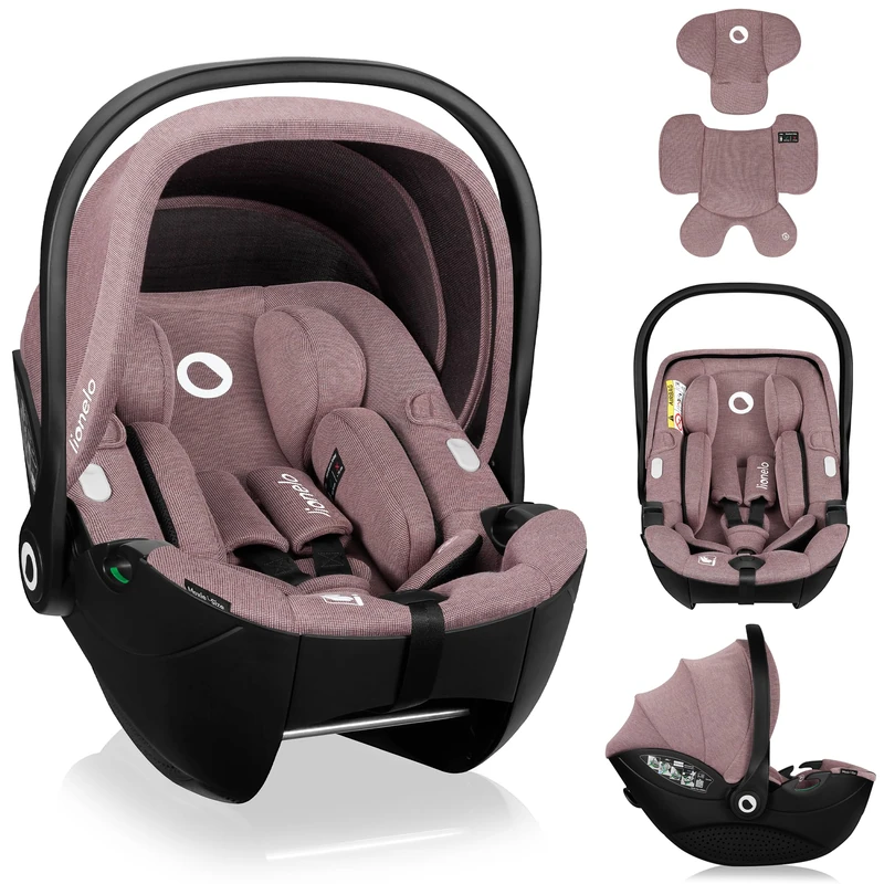 Lionelo Moxie i‑Size Car Seat 40‑87 cm – Infant Carrier Group 0+ Lightweight (4.3 kg) Rear-Facing with Bamboo Fabric, Memory-Foam, Adjustable Headrest & Side-Impact Protection, i-Size R129 Compliant