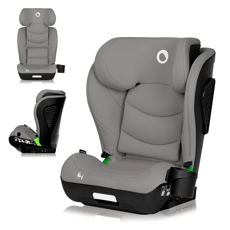 LIONELO Child Car Seat Neal I-Size from 3 to 12 Years (Group 2/3,100 to 150 cm) ISOFIX or Car Safety Belt Installation, Adjustable Headrest, Side Impact Protection, Armrests, R129