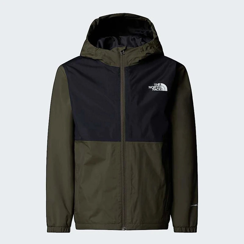 The North Face Kids Rain Zip-In Jacket, New Taupe Green, 12 Years - Image 1