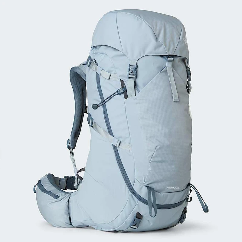 The North Face Women's Terra 55L Backpack, Frost Grey/Granite Grey