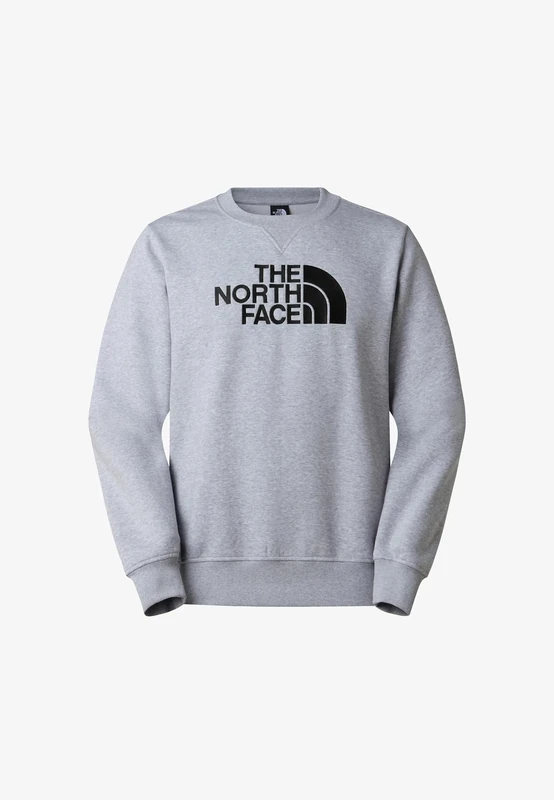The North Face Men's Drew Peak Regular Crew Sweatshirt, Tnflghtgryhtr/Newtaupegrn, L