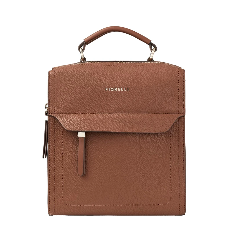 Fiorelli Women's Isla Small Backpack, Stylish Backpack with Adjustable Straps & Pockets, Tan Faux Leather