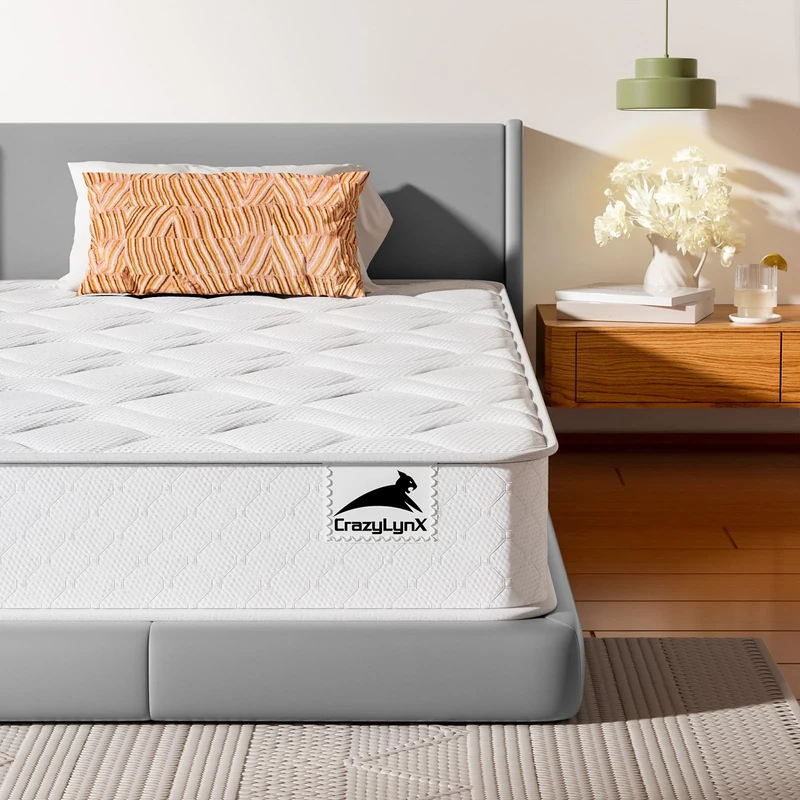 CRAZYLYNX 4FT Small Double Mattress 9-Zone Inner Spring Small Double Bed Mattress with Foam and 3D Breathable Fabric - Orthopaedic - Thickness: 7.5 Inch