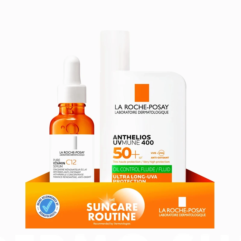 Vitamine C12 + Anthelios UV Mune LRP Oil control fluide