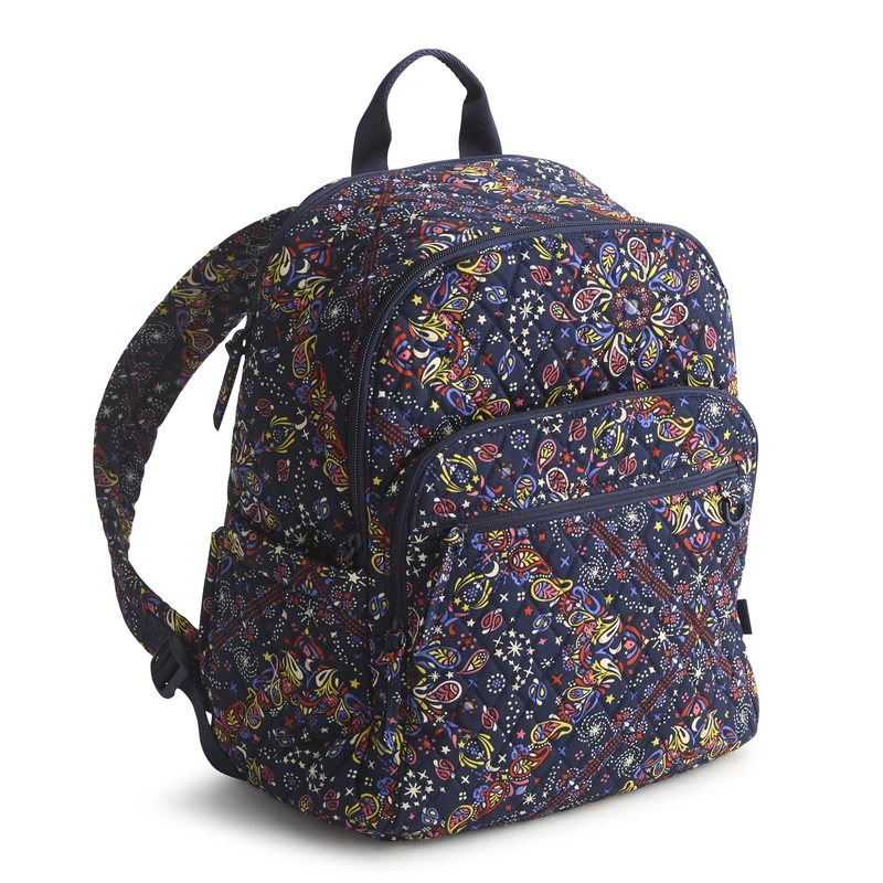 Vera Bradley Women's Premium Cotton Bancroft Backpack, Starry Paisley, One Size - Image 1