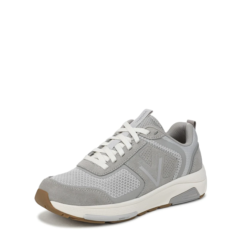 Vionic Womens Walk Strider Knit Lace-Up Trainers, Medium Fit, Grey, UK 5