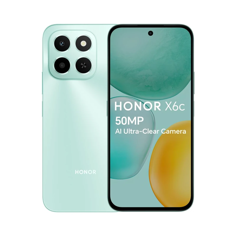 HONOR X6c,Unlocked Mobile Phones, 6.61-Inch 120Hz Eye Comfort Display,6+128GB,5300 mAh Long-lasting Battery,50 MP AI Ultra-Clear Camera,Extreme Drop&Water Resistance,Android 15,Ocean Cyan