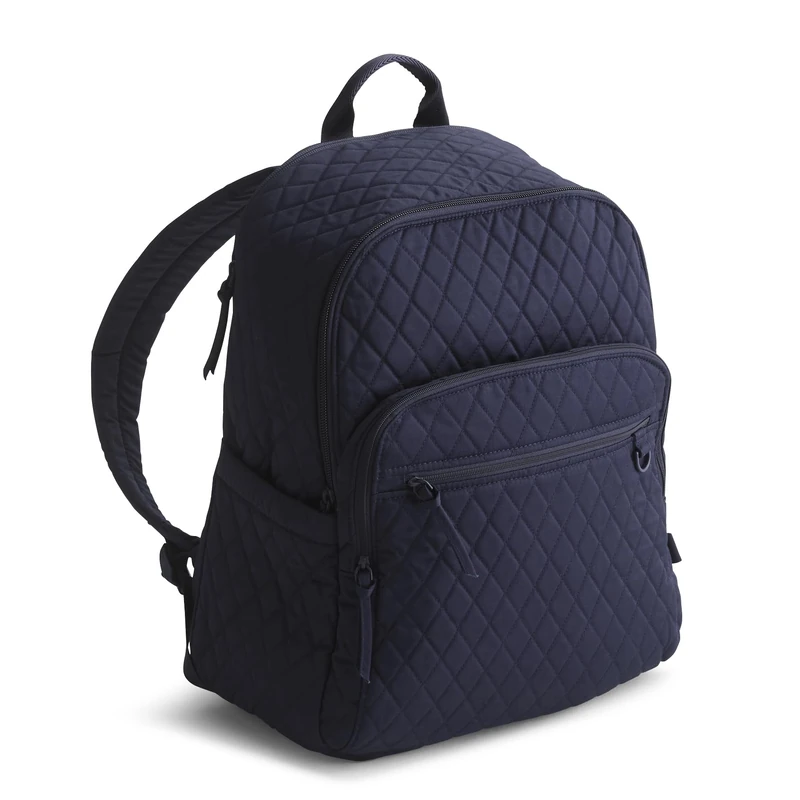 Vera Bradley Women's Premium Cotton Bancroft Backpack, Peacoat, One Size