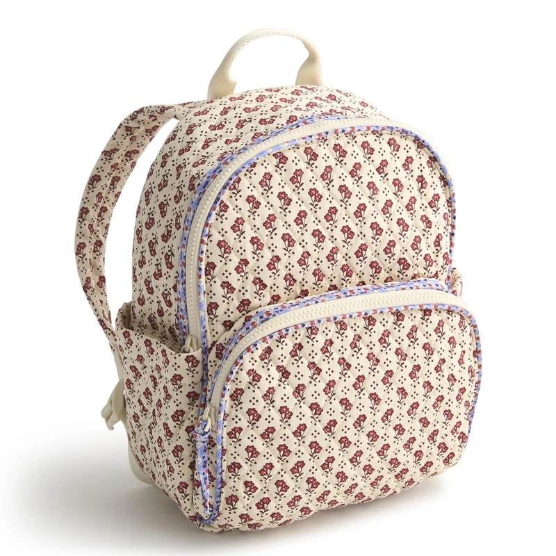 Vera Bradley Women's Premium Cotton Small Banbury Backpack, Rachel Ditsy, One Size