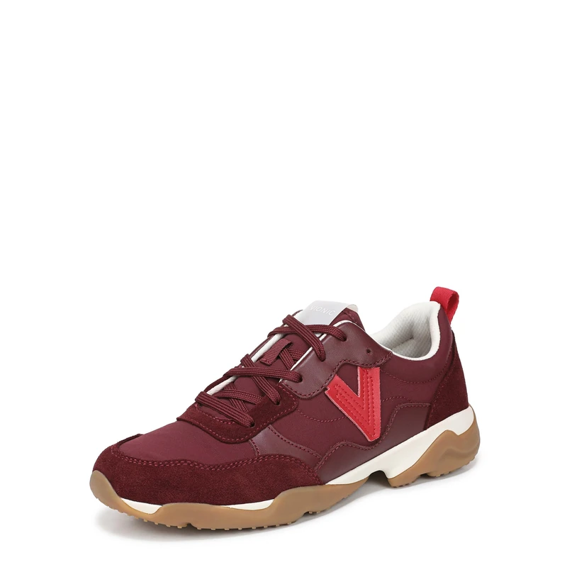 Vionic Women's Walk Slim Glide Sneaker, Cherry Jubilee, 6 UK