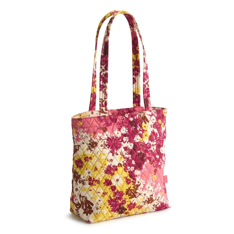 Vera Bradley Premium Cotton Small Original Zip Tote Bag, Starstruck Daisies, One Size