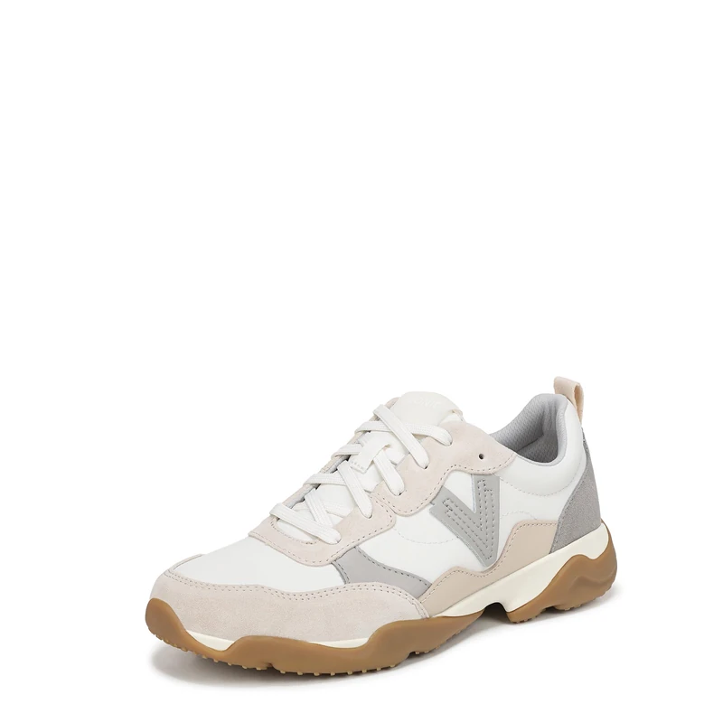 Vionic Womens Walk Slim Glide Lace-Up Trainers, Wide Fit, Ivory Multi, UK 7