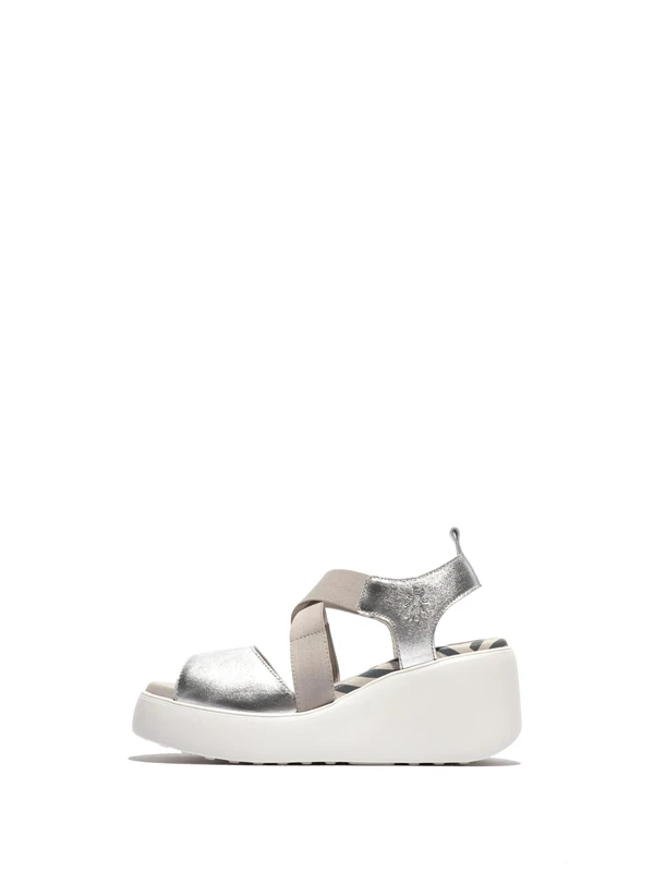Fly London DORF407FLY, Sandal Women's Fashion Shoes, SILVER, 5