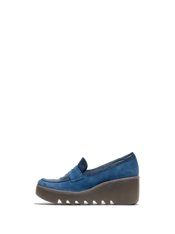 Fly London BILZ609FLY, Moccasin Women's Fashion Shoes, Blue, 7