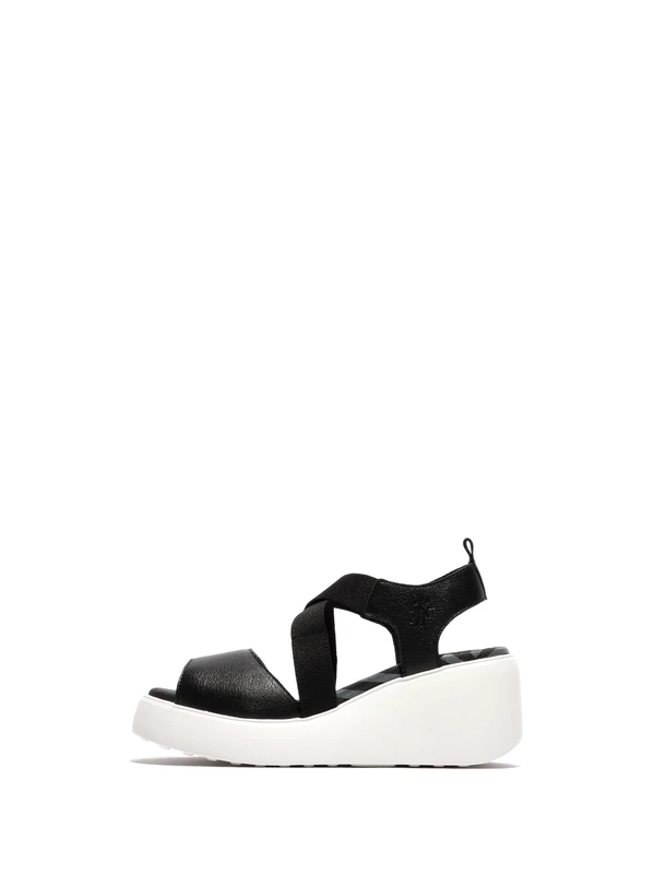 Fly London DORF407FLY, Sandal Women's Fashion Shoes, BLACK, 5
