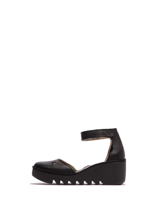 Fly London Women's BOIJ626FLY Sandal, Black, 4 UK