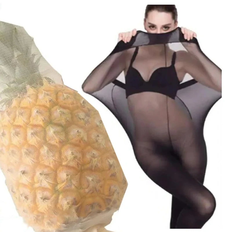 1pcs Universal Stretch Anti-scratch Pantyhose Tights 15D Translucent Invisible Pantyhose Plus Size Pineapple Stocking, Black, One Size