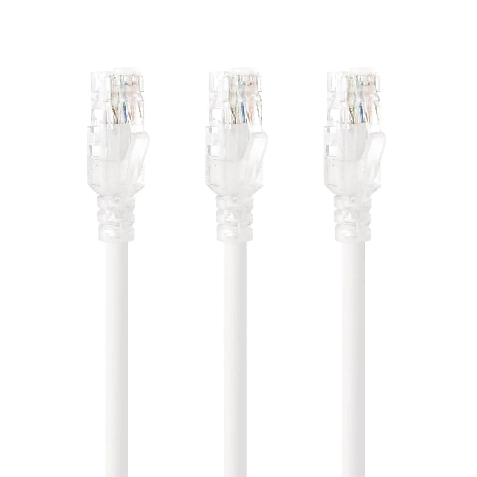 Tecmojo Ethernet Patch Cable 3M, 3 Pack, CAT6A UTP 10Gigabit Network LAN Pure Copper 24AWG LSZH RJ45 Snag-Free Patch Cord White