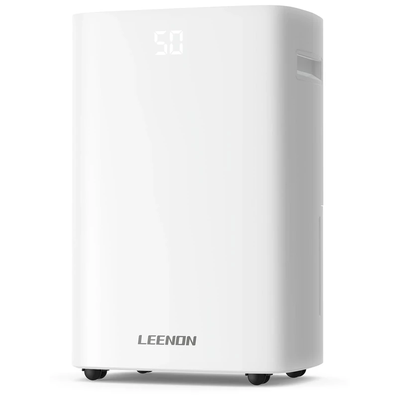 LEENON 25L/Day Dehumidifier - 125m3, 2.5L Tank, Dry Mode, Timer