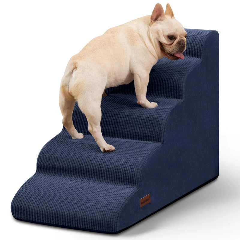 Aodisman Dog Stairs for High Bed,5-Step Pet Ramp for Small Dogs and Cats