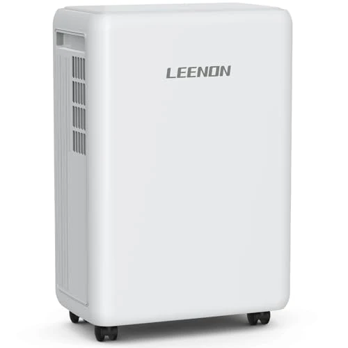Dehumidifier, 12L/Day Dehumidifiers for Home with timer, filter screen and child safety lock, Intelligent/Drying/Continuous Mode, Energy saving, silent, targeting fungi and humidity