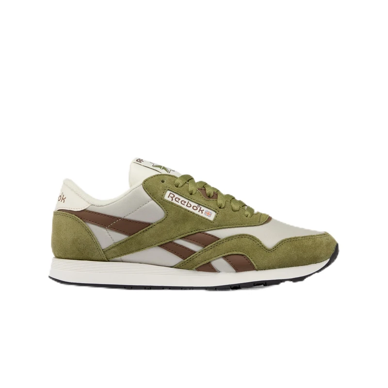 Reebok Unisex Classic Nylon Trainers, Grit Green/Simple Brown/Mineral Grey, 44.5 EU