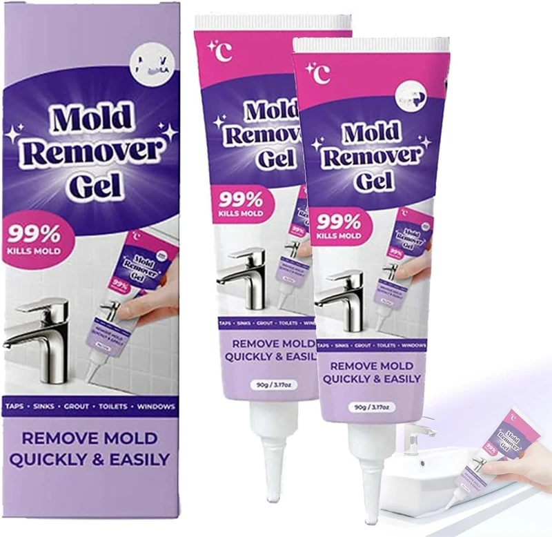 Remover Gel, Powerful Cleaning Gel, Highly Effective in Penetration, Fast Cleans, for Bathroom & Kitchen Tile Gaps, Walls & Grout (D)