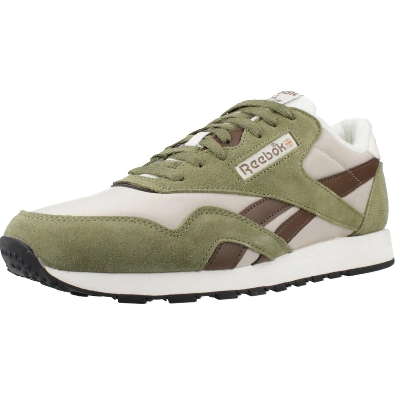 Reebok Unisex Classic Nylon Trainers, Grit Green/Simple Brown/Mineral Grey, 36 EU