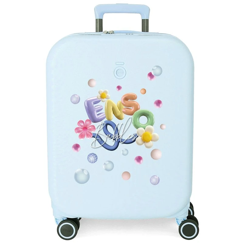 Enso Bubbles Cabin Suitcase Blue 40 x 55 x 20 cm Rigid 3.2 kg TSA Lock Integrated ABS 3.2 kg 44L Hand Luggage