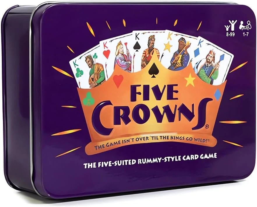 Family Card Game Crowns Poker Board Game Essential Card Games Gather Card Game for Young Adults Card Games Can Entertain 1 to 7 Players, Bring More Joy to Family and Friends Iron Box