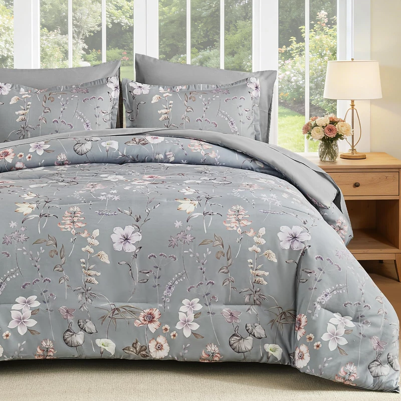 DJY JY03AB091331K7U-D Grey Comforter Set