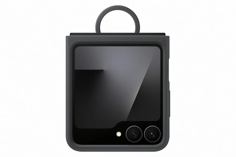 Samsung Silicone Case EF-PF741 for Galaxy Z Flip7 FE | Z Flip6, Smartphone Cover, Mobile Phone Case with Ring Holder, Silicone, Protective Case, Shockproof, Thin and Grippy, Black