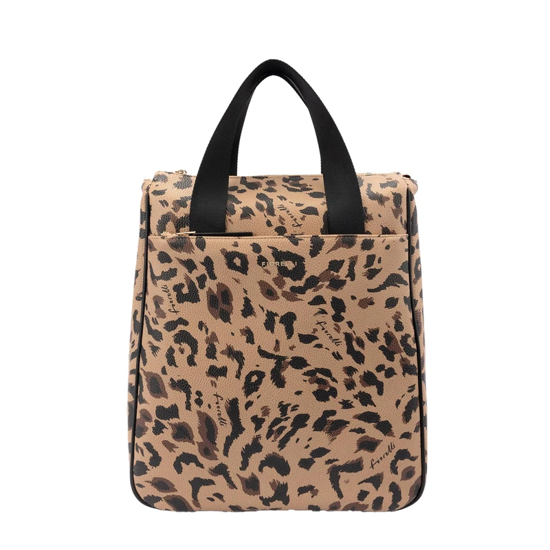 Fiorelli Women's Effie Backpack, Stylish Backpack with Adjustable Straps & Laptop Compartment, Leapard Print Faux Leather