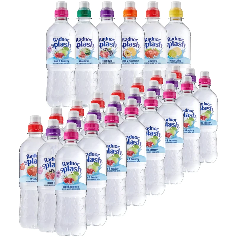 Radnor Splash Flavoured Water Choose Your Own Custom 24 Pack - Any 3 Choices, 8 of Each - 24 Total