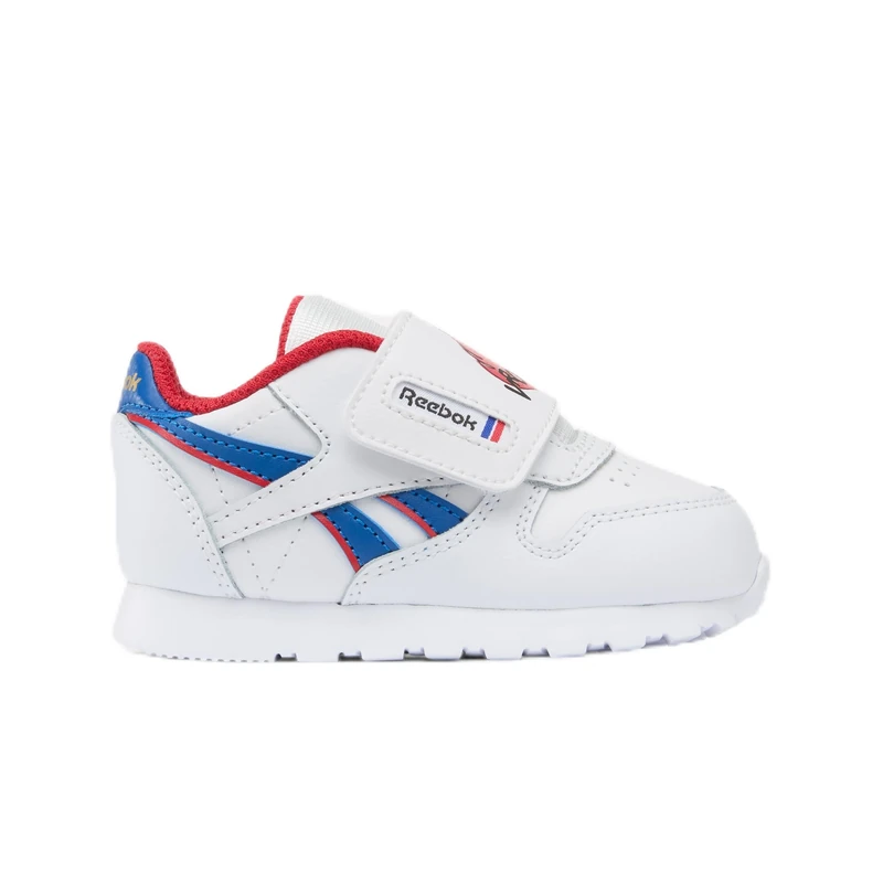 Reebok Boys Unisex Children's Classic Leather Trainers, FTWRWHITE/Vector Blue/Vectorred, 25.5 EU / 8.5 UK