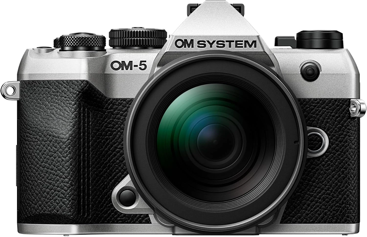 OM SYSTEM OM-5 Mark II MFT Camera incl. lens M.Zuiko Digital ED 12-45mm PRO, 20 MP Live MOS Sensor, 5-Axis Image Stabilisation, IP53 Weather-proof Sealing, Handheld High Res Shot 50 MP, Silver/Black