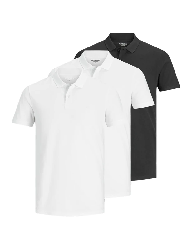JACK & JONES Jjebasic Polo SS 3Pk Mp Noos Black - Image 1
