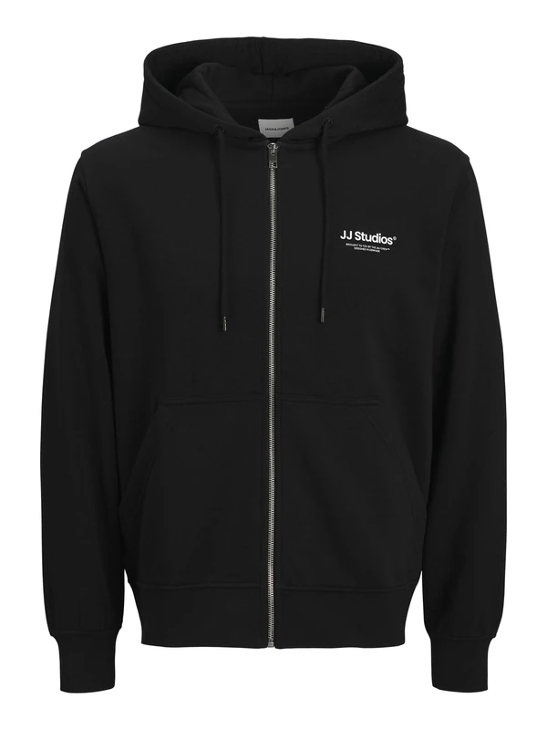 JACK & JONES Jjesoho Sweat Zip Hood Noos Pls - Plus Size Black