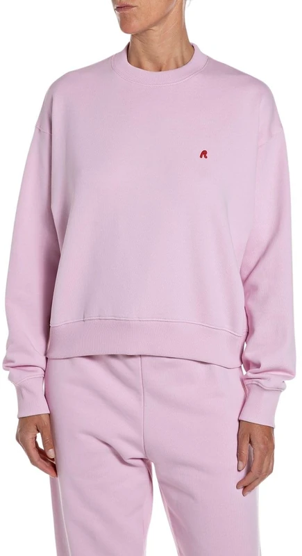 Replay Women's Sweatshirt, 369 Flamingo Pink, S - Image 1