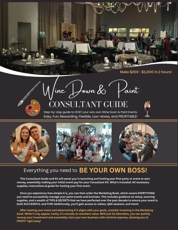 Wine Down & Paint Consultant Guide