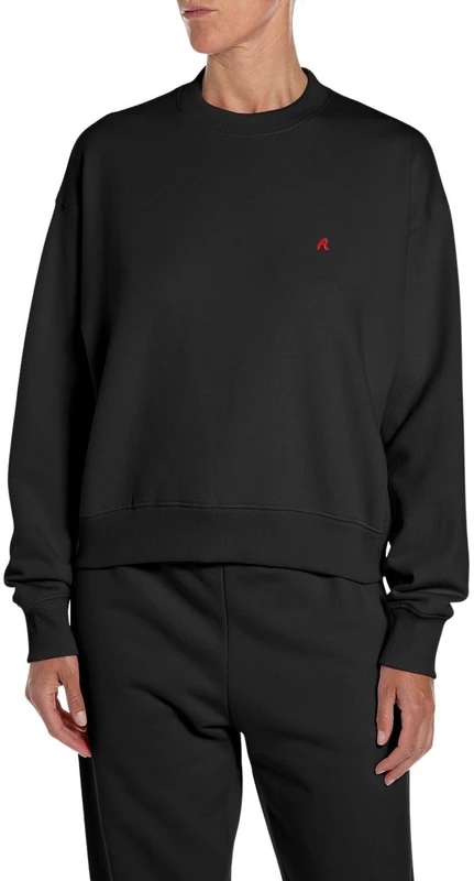 Replay Women's W3461c Pullover Sweater, 098 Black, XS